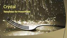  Presentation with fiber - Colorful presentation theme enhanced with fiber optics background with lots of light spots backdrop and a tawny brown colored foreground