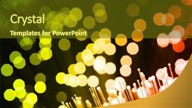 Presentation with fiber optics - Colorful PPT theme enhanced with fiber optics background with lots backdrop and a  colored foreground