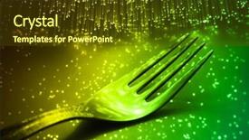  Presentation with fiber - Audience pleasing theme consisting of fiber optics background with lots of light spots backdrop and a tawny brown colored foreground