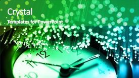  Presentation with abstract numbers - Slides consisting of fiber optics background with lots background and a shamrock green colored foreground