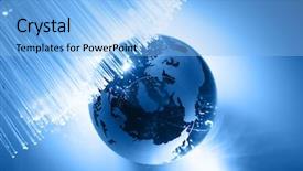  Presentation with fiber optic - Amazing slide deck having fiber optics background with lots backdrop and a light blue colored foreground