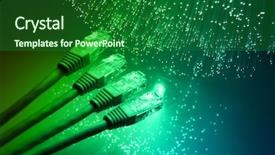  Presentation with fiber optics - Slides having fiber optics background with lots background and a forest green colored foreground