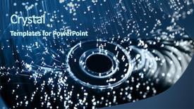  Presentation with fiber optics - Audience pleasing PPT layouts consisting of fiber optics background with lots backdrop and a ocean colored foreground
