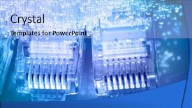  Presentation with fiber optics - Presentation theme enhanced with fiber optics background with lots background and a light blue colored foreground