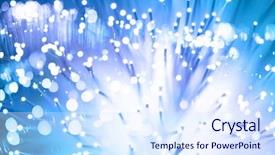  Presentation with fiber optics - Audience pleasing presentation design consisting of fiber optics background with lots backdrop and a sky blue colored foreground