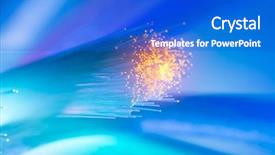  Presentation with abstract light brown - PPT theme with fiber optics lights abstract background background and a cobalt blue colored foreground