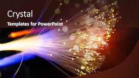  Presentation with network cable - Slides having fiber-optics-network-cable background and a tawny brown colored foreground