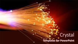  Presentation with network cable - Cool new slides with fiber-optics-network-cable backdrop and a tawny brown colored foreground