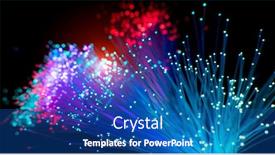  Presentation with ultra - PPT layouts consisting of fiber-optics-network-cable background and a ocean colored foreground
