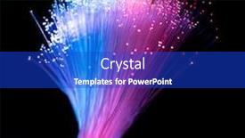  Presentation with network cable - Beautiful slides featuring fiber-optics-network-cable backdrop and a cobalt blue colored foreground