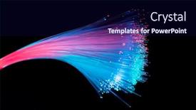  Presentation with ultra - Presentation theme having fiber-optics-network-cable background and a navy blue colored foreground