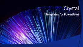  Presentation with fiber optics - Cool new presentation theme with fiber-optics-network-cable backdrop and a navy blue colored foreground