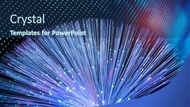  Presentation with fiber optics - Presentation enhanced with fiber-optics-network-cable background and a ocean colored foreground