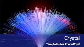  Presentation with network cable - Cool new theme with fiber-optics-network-cable backdrop and a royal blue colored foreground