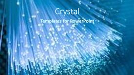  Presentation with fiber optics - Slide deck consisting of fiber-optics-network-cable background and a ocean colored foreground