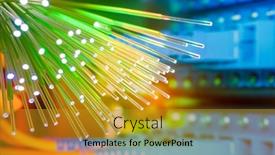  Presentation with network cable - Theme featuring fiber-optics-network-cable background and a gold colored foreground