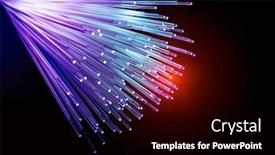  Presentation with ultra - Colorful slide set enhanced with fiber-optics-network-cable backdrop and a black colored foreground