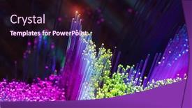  Presentation with fiber - Presentation theme with fiber-optics-network-cable background and a wine colored foreground