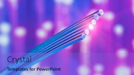  Presentation with network cable - Presentation theme enhanced with fiber-optics-network-cable background and a light blue colored foreground