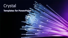  Presentation with network cable - Colorful presentation design enhanced with fiber-optics-network-cable backdrop and a navy blue colored foreground