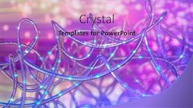  Presentation with network cable - Presentation design consisting of fiber-optics-network-cable background and a lilac colored foreground