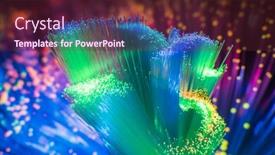  Presentation with network cable - Theme featuring fiber-optics-network-cable background and a tawny brown colored foreground