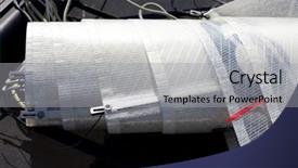  Presentation with fiber - PPT theme having set of colour plates on rose background background and a mint green colored foreground