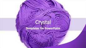  Presentation with thread - Beautiful presentation design featuring fiber yarn fabric - ball purple thread backdrop and a purple colored foreground