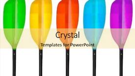  Presentation with blade - Theme enhanced with fiberglass blade of whitewater kayak background and a  colored foreground