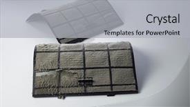  Presentation with air conditioning services - Presentation design with fiberglass filters of central air background and a light gray colored foreground