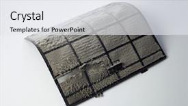  Presentation with flat - Presentation theme featuring fiberglass filters of central air background and a sky blue colored foreground