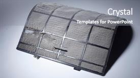  Presentation with air filtration - Cool new slide set with fiberglass filters of central air backdrop and a gray colored foreground