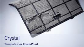  Presentation with dust - Presentation design enhanced with fiberglass filters of central air background and a sky blue colored foreground