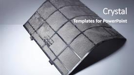  Presentation with flat - Beautiful presentation design featuring fiberglass filters of central air backdrop and a gray colored foreground