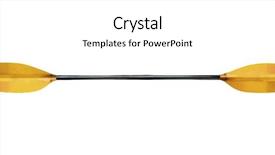  Presentation with kayak - PPT theme with fiberglass whitewater kayak paddle background and a white colored foreground