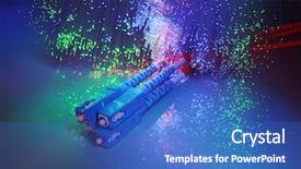  Presentation with optic fibre - Presentation featuring fibre optics on a technology background and a teal colored foreground