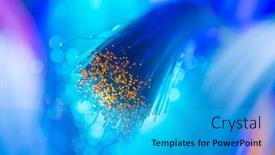  Presentation with technology - Beautiful slides featuring fibre-optics-on-a-technology backdrop and a cyan colored foreground