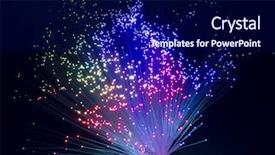  Presentation with network cable - Audience pleasing PPT layouts consisting of fibre optique - fiber optical network cable backdrop and a navy blue colored foreground