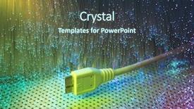  Presentation with fiber - Audience pleasing presentation theme consisting of fibre optique - usb 3 plugs closeup backdrop and a tawny brown colored foreground