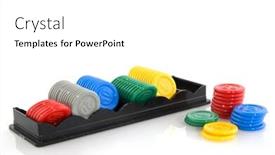  Presentation with pay - Audience pleasing theme consisting of fiches for gambling to pay backdrop and a white colored foreground