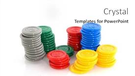  Presentation with gambling - PPT layouts featuring fiches to play with gambling background and a white colored foreground