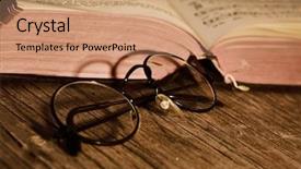  Presentation with round table - Presentation having fiction - closeup of a pair background and a coral colored foreground