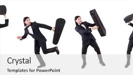  Presentation with case management covid - Amazing slides having fiddle - man with violin case isolated backdrop and a light gray colored foreground