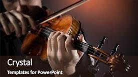  Presentation with special education young adult man - Slide deck having fiddle - young man with violin background and a wine colored foreground