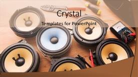  Presentation with audio - Theme with fidelity - electronics hobby tweaking audio audio background and a lemonade colored foreground