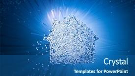  Presentation with fiber optic - Amazing PPT theme having fidelity - fiber optic connection to house backdrop and a ocean colored foreground