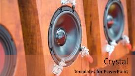  Presentation with speakers - Beautiful theme featuring fidelity - stereo and speakers in car backdrop and a coral colored foreground