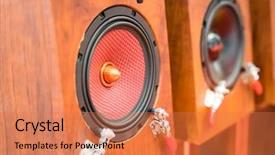  Presentation with speakers - Slide deck featuring fidelity - stereo and speakers in car background and a coral colored foreground