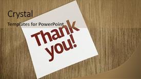  Presentation with thank - Amazing presentation design having fidelity - thank you on paper note backdrop and a coral colored foreground