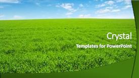  Presentation with bright blue colour for - PPT layouts featuring field and bright blue sky background and a tawny brown colored foreground